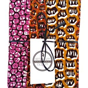 Brown Ankara African Fabric Leopard Print Wrap